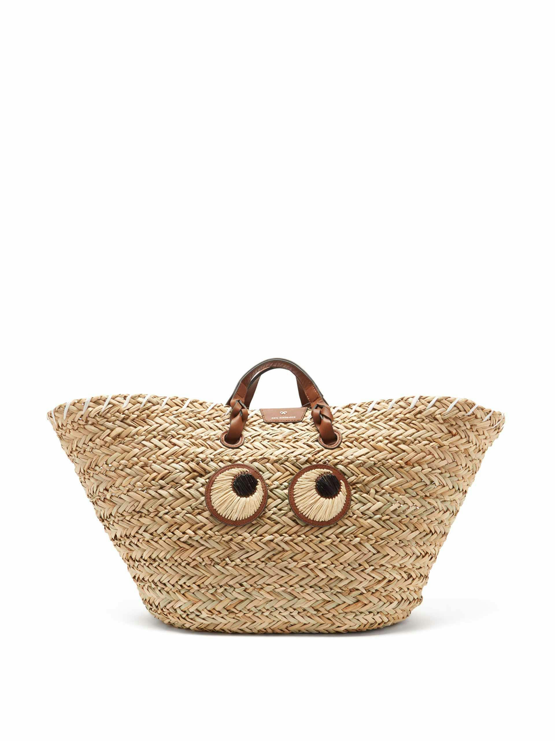Woven seagrass basket bag