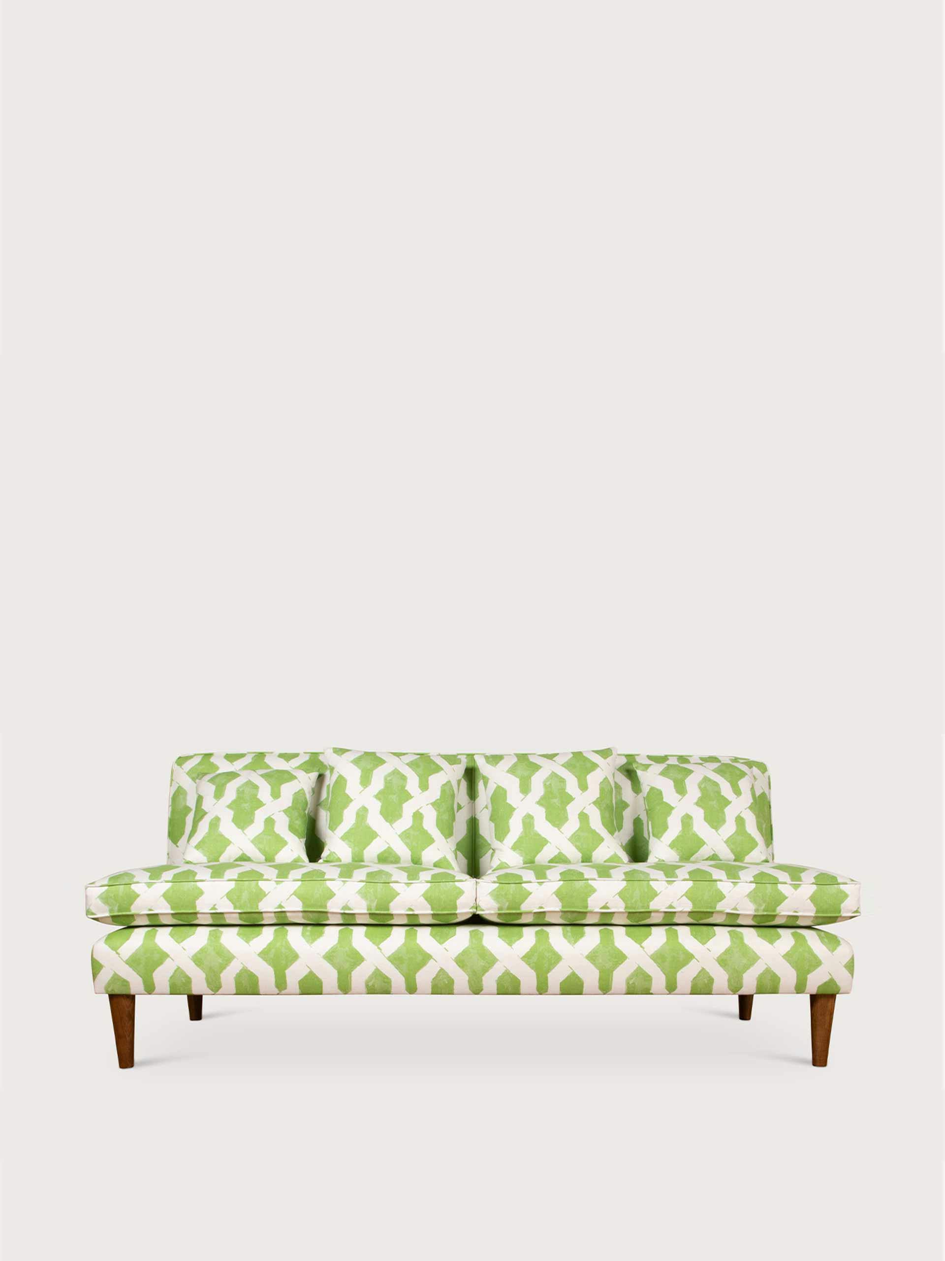 Patterned armless sofa