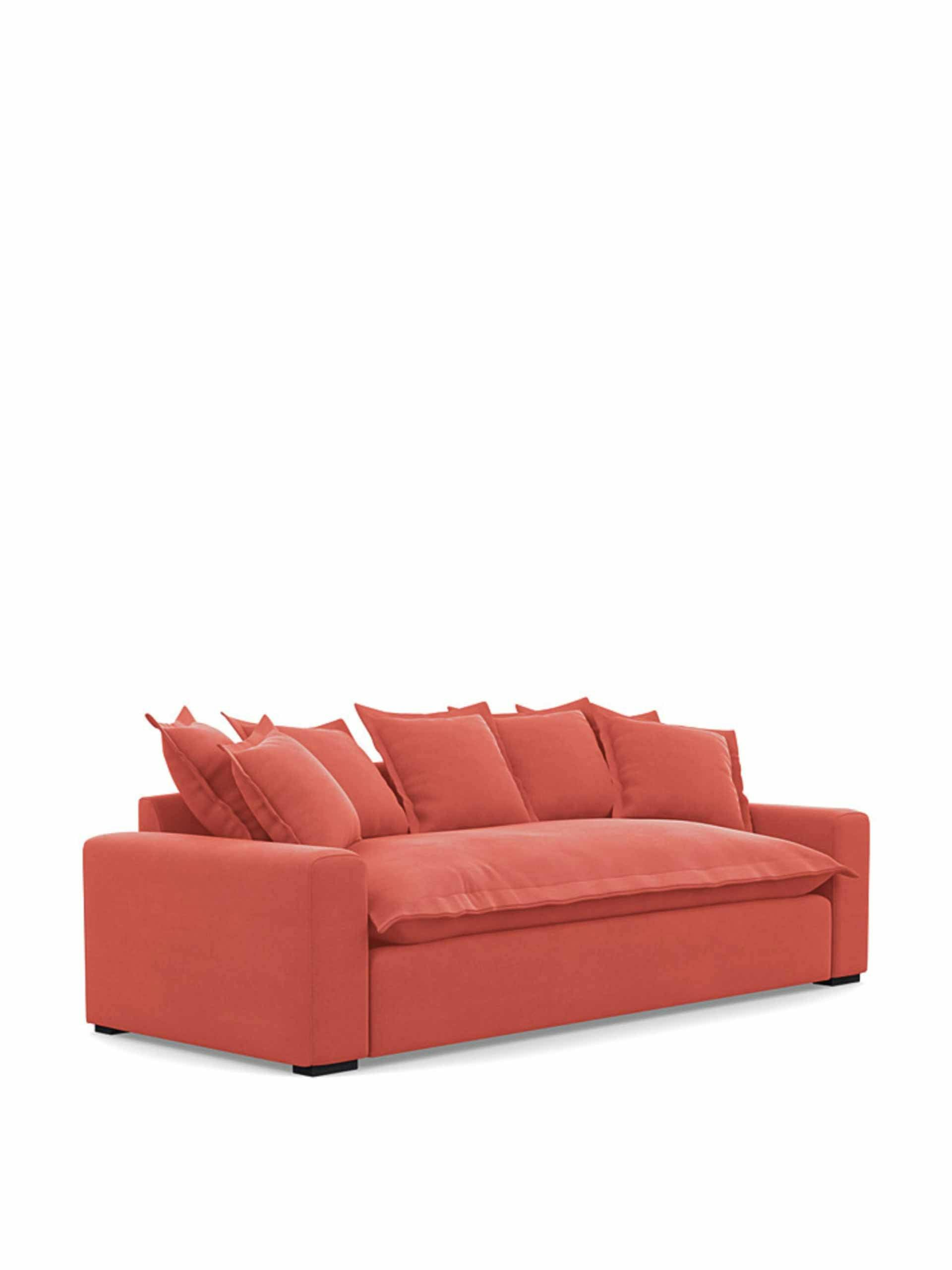 Linen 4-seater sofa