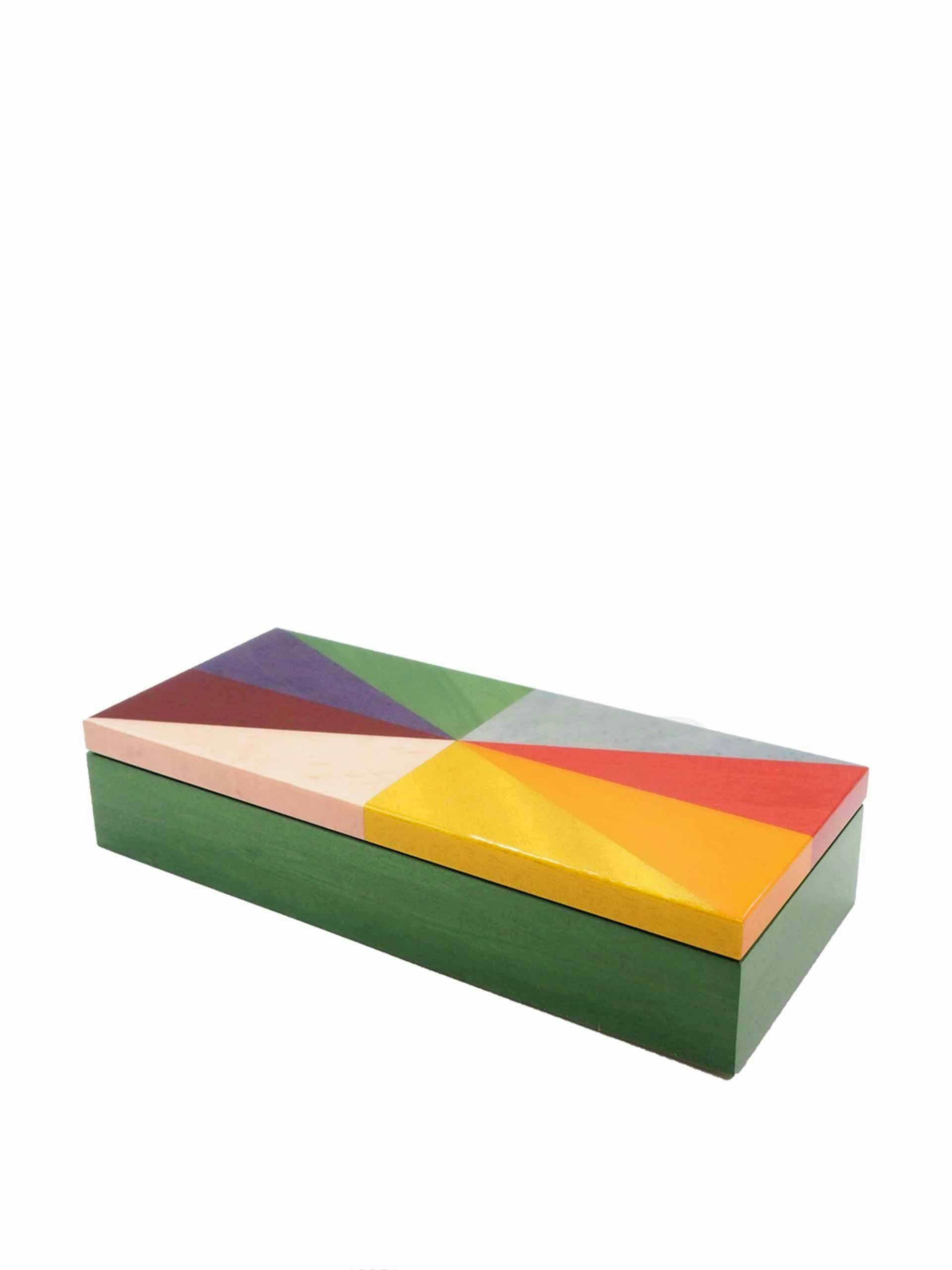 Wooden lacquer rainbow card box