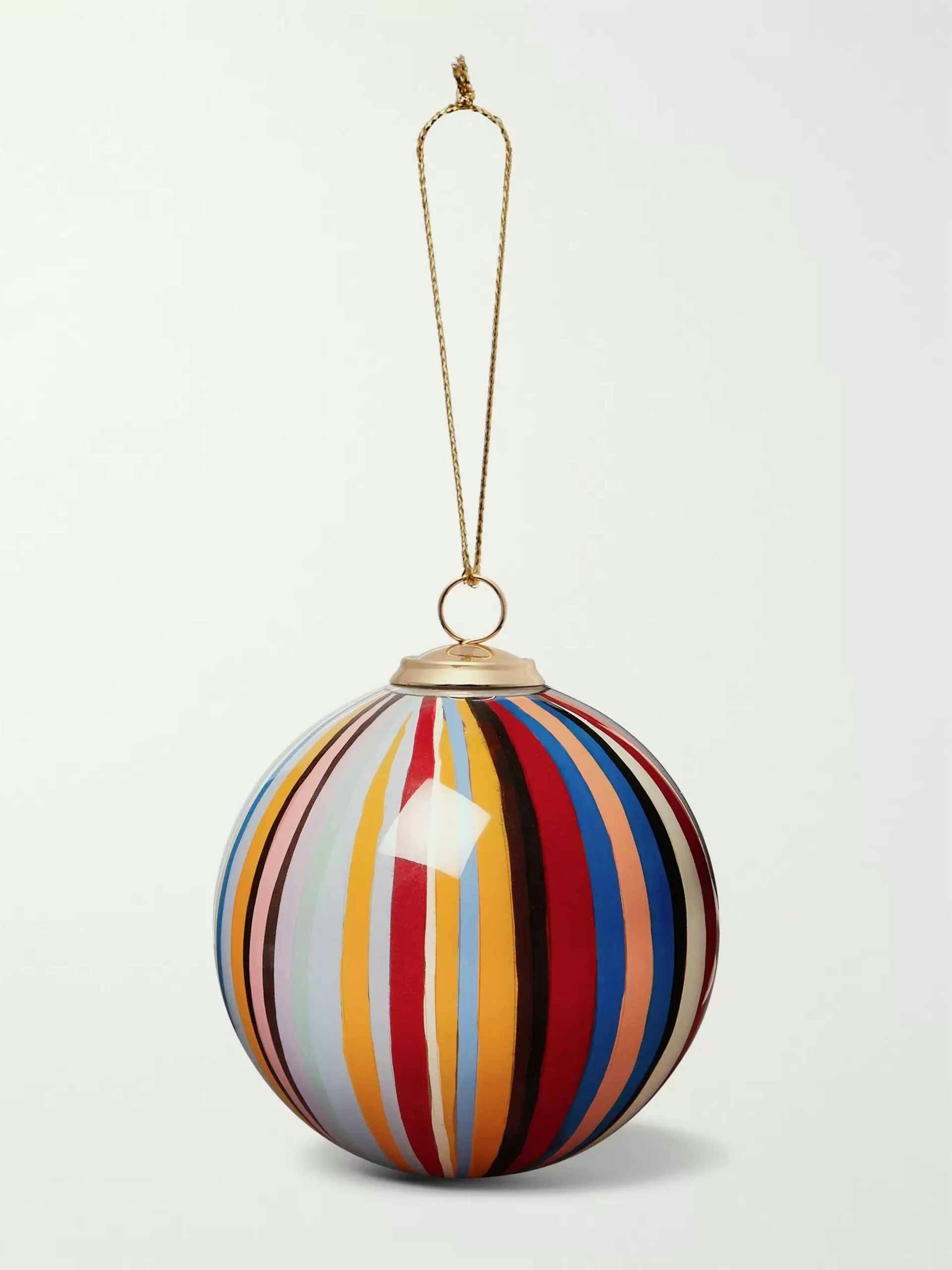 Striped glass bauble