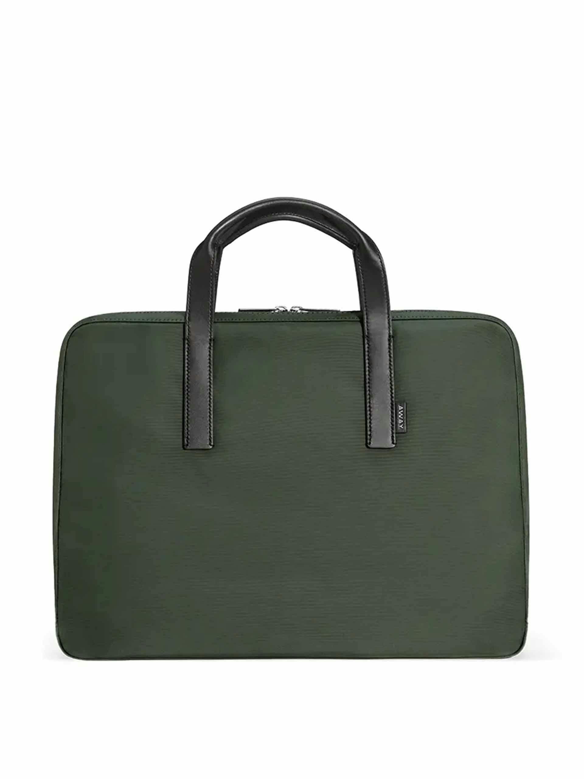 Green nylon laptop bag