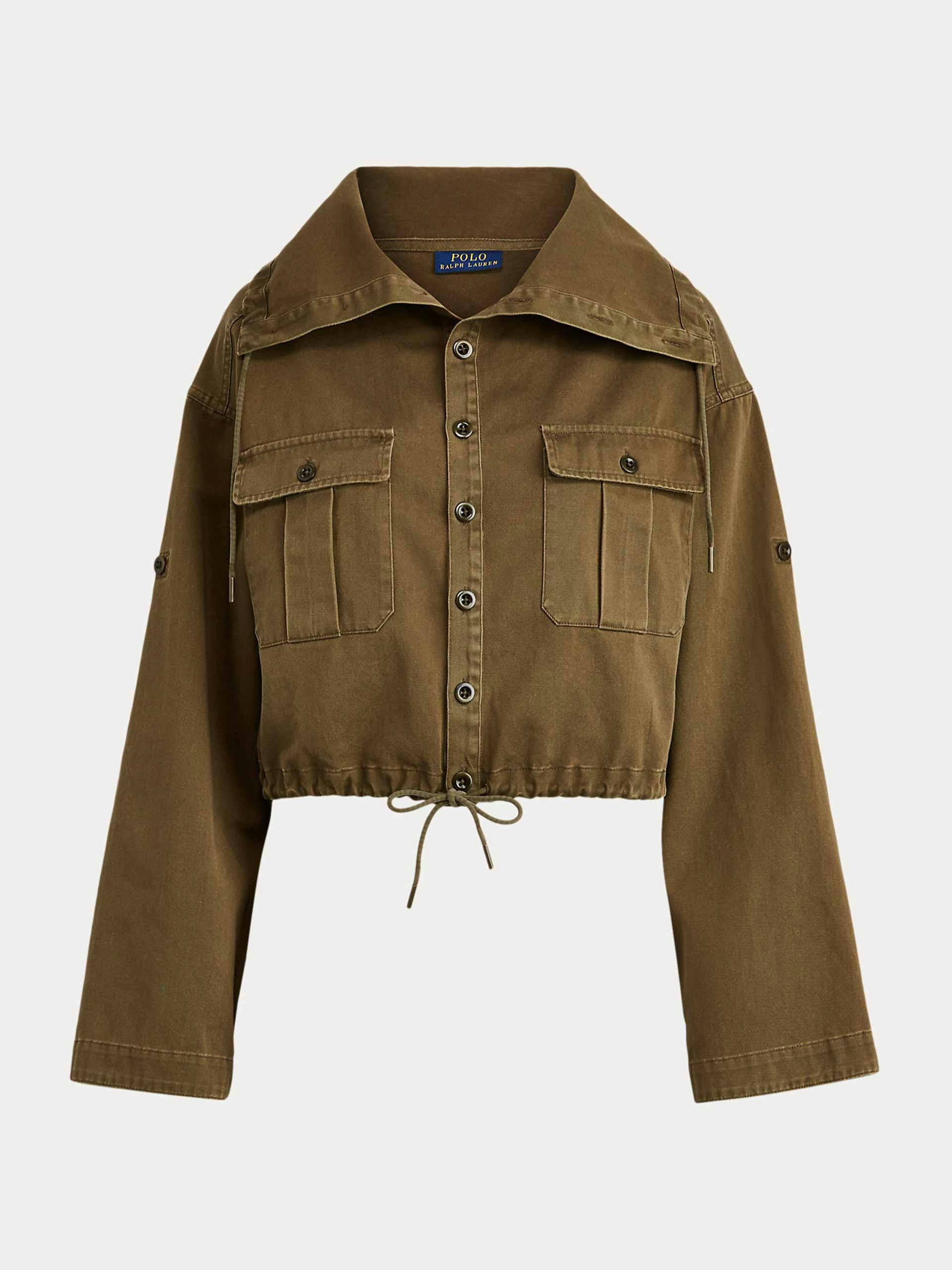 Drawcord cotton twill jacket