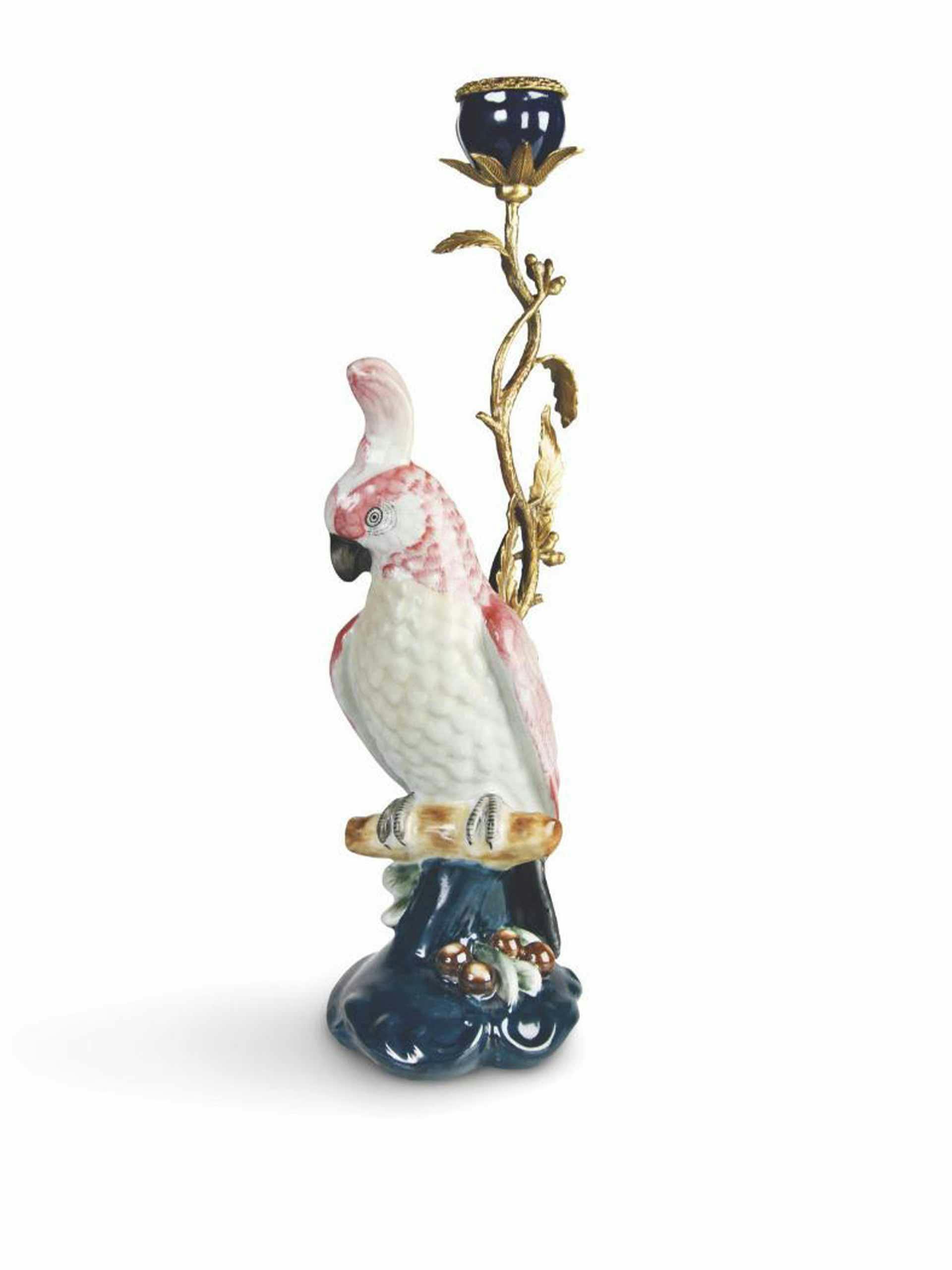 Cockatoo candle holder